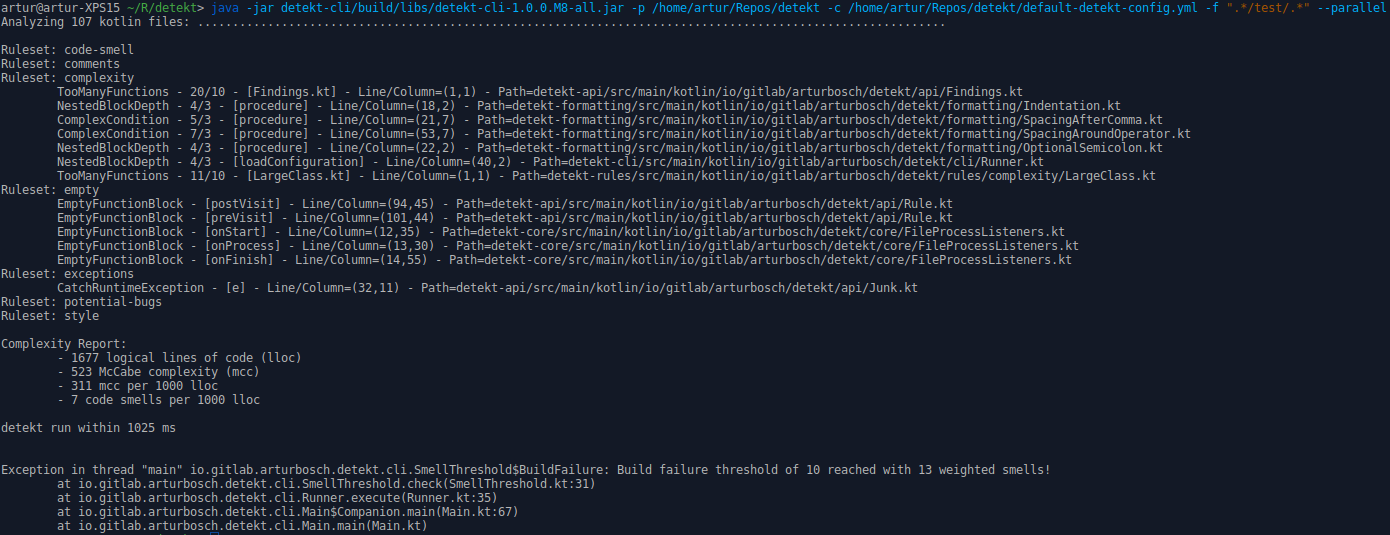 detekt in action detekt in action